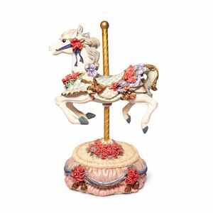 Heritage House Melodies Country Fair Carousel Horse Music Box Yesterday Untested